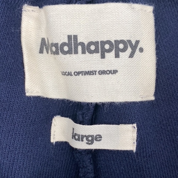 MadHappy Terry Cloth Navy Shorts Size Large NEW - Picture 4 of 4